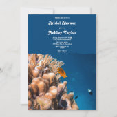 Invitation Fête des mariées côtière des récifs de poissons so (Devant)