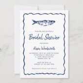 Invitation Fête des mariées côtière du pêcheur Core Sardine (Devant)