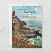 Invitation Fête des mariées côtière du phare nautique (Devant)