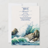 Invitation Fête des mariées côtière Ocean Beach (Devant)