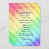 Invitation Fête des mariées Couleurs arc-en-ciel (Devant / Derrière)