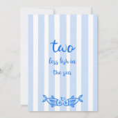 Invitation Fête des mariées Couples de poisson moins bleu des (Dos)