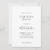 Invitation Fête des mariées Couples Noir Et Blanc (Devant)