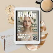 Invitation Fête des mariées Couverture de magazine moderne