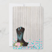 Invitation Fête des mariées Cowgirl (Dos)