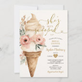 Invitation Fête des mariées Crème glacée Elle a été ramassée (Devant)
