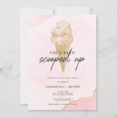 Invitation Fête des mariées crème glacée rose pâle (Devant)