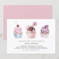 Fête des mariées Cupcakes rose et violet à l'aquar