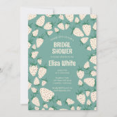 Invitation Fête des mariées CUSTOM Fraise blanche (Devant)