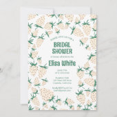 Invitation Fête des mariées CUSTOM Fraise blanche (Devant)