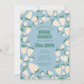 Invitation Fête des mariées CUSTOM Fraise blanche (Devant)