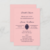 Invitation Fête des mariées Customisée simple à la pêche (Devant / Derrière)