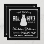 Invitation Fête des mariées | Cute petite robe blanche (Devant / Derrière)