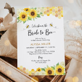 Invitation Fête des mariées d'abeilles au miel de tournesol