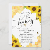 Invitation Fête des mariées d'abeilles au miel de tournesol (Devant)