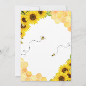 Invitation Fête des mariées d'abeilles au miel de tournesol (Dos)