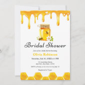 Invitation Fête des mariées d'abeilles au miel jaune Floral (Devant)