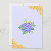 Invitation Fête des mariées d'abeilles de miel d'Hydrangea vi (Dos)