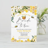 Invitation Fête des mariées d'abeilles Mariée Florale blanche (Debout devant)