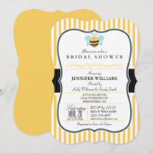 Invitation Fête des mariées d'abeilles miel; Grand (Devant / Derrière)