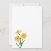Invitation FÊTE DES MARIÉES | Daffodiques de printemps (Dos)