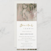 INVITATION FÊTE DES MARIÉES D'AGATE D'OR ROSE BLUSH DUSKY MOD (Devant / Derrière)