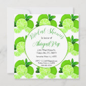 Invitation Fête des mariées d'agrumes de chaux (Devant)