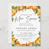 Invitation Fête des mariées d'agrumes oranges modernes (Devant)