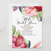 Invitation Fête des mariées d'Aloha végétal tropical (Devant)