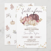 Invitation Fête des mariées d'amour, Citrouille rose Dusty (Devant / Derrière)