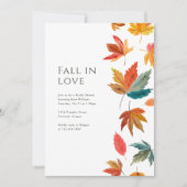 Invitation Fête des mariées d'amour de la chute moderne (Devant)