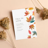 Invitation Fête des mariées d'amour de la chute moderne