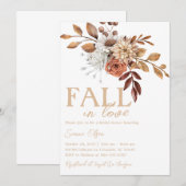 Invitation Fête des mariées d'amour, Fête des mariées d'autom (Devant / Derrière)