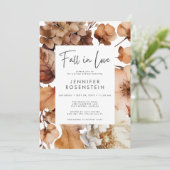Invitation Fête des mariées D'Amour Neutre Automne Moderne (Debout devant)