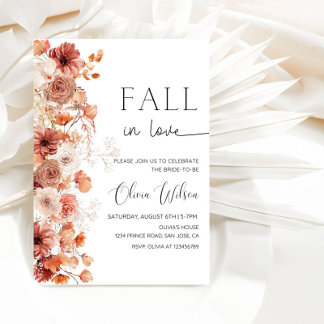 Invitation Fête des mariées d'amour - Rustique fête d'automne