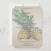 Invitation Fête des mariées d'ananas de mariage sur la plage (Devant)