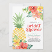 Invitation Fête des mariées d'ananas tropical (Devant)