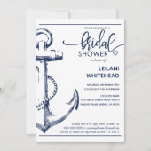 Invitation Fête des mariées d'Ancre marine blanche (Devant)