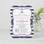 Invitation Fête des mariées d'Ancres nautiques; Marine et ros (Debout devant)