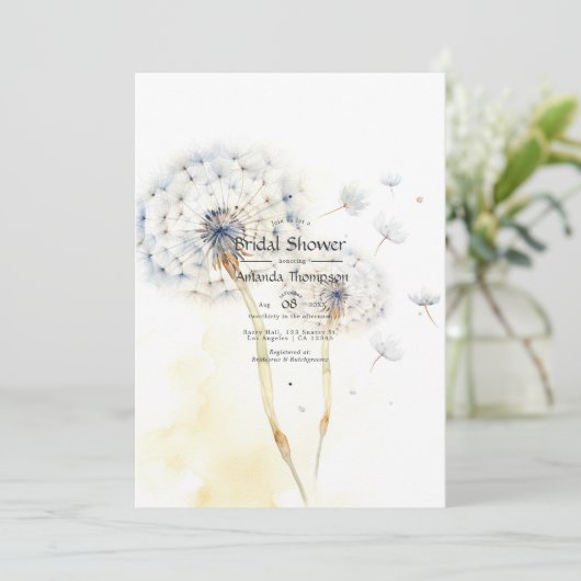 Invitation Fête des mariées Dandelion (Debout devant)