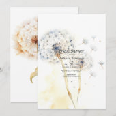 Invitation Fête des mariées Dandelion (Devant / Derrière)