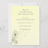 Invitation Fête des mariées Dandelions (Dos)