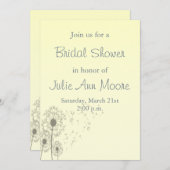 Invitation Fête des mariées Dandelions (Devant / Derrière)