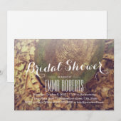 Invitation Fête des mariées d'anneau d'arbre rustique (Devant / Derrière)