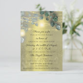 Invitation Fête des mariées d'anniversaire Jar clair rustique (Debout devant)