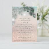 Invitation Fête des mariées d'anniversaire Lumière Jar Rose P (Debout devant)