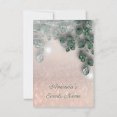 Invitation Fête des mariées d'anniversaire Lumière Jar Rose P (Dos)