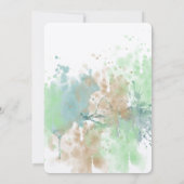 Invitation Fête des mariées d'aquarelle (Dos)