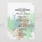 Invitation Fête des mariées d'aquarelle (Devant / Derrière)