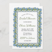 Invitation Fête des mariées d'aquarelle à fleurs d'Hydrangea (Devant / Derrière)